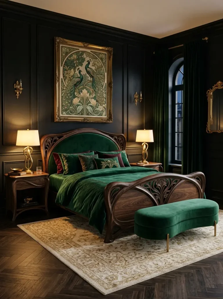 22 Black Nouveau Bedroom Ideas to Inspire You