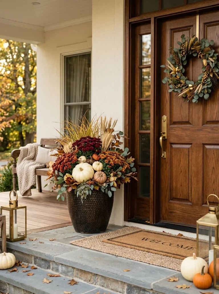 23 Fall Planters for Front Porches That Wow