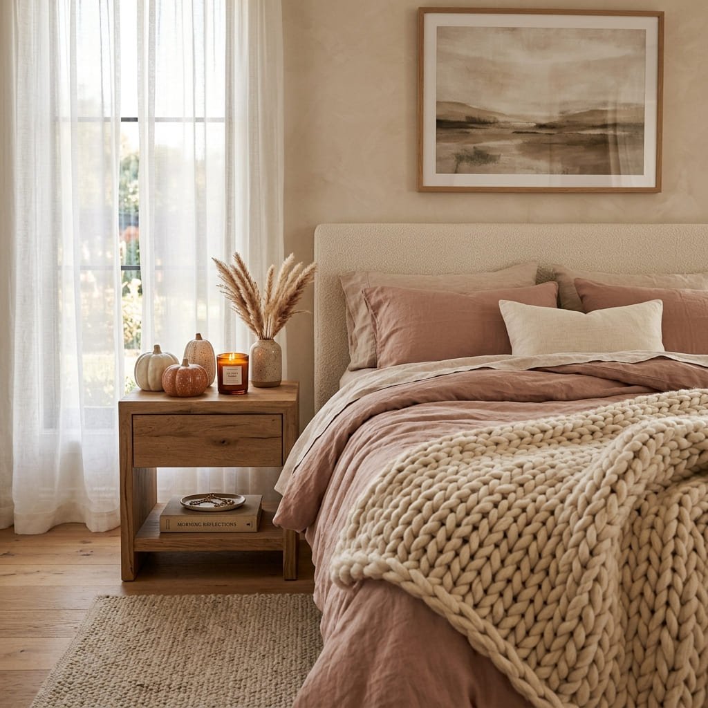 Pink-fall-bedroom-decor