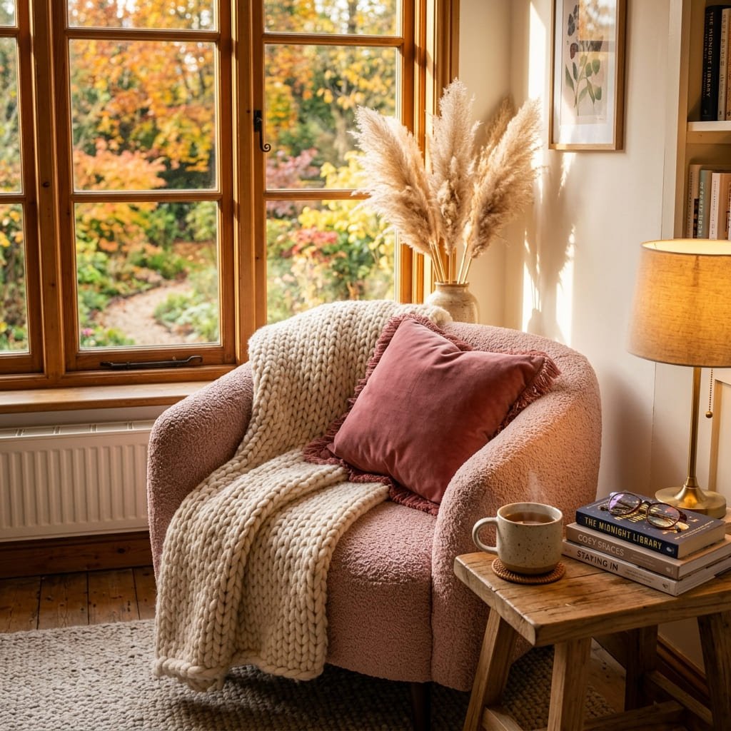 Pink-fall-reading-nook