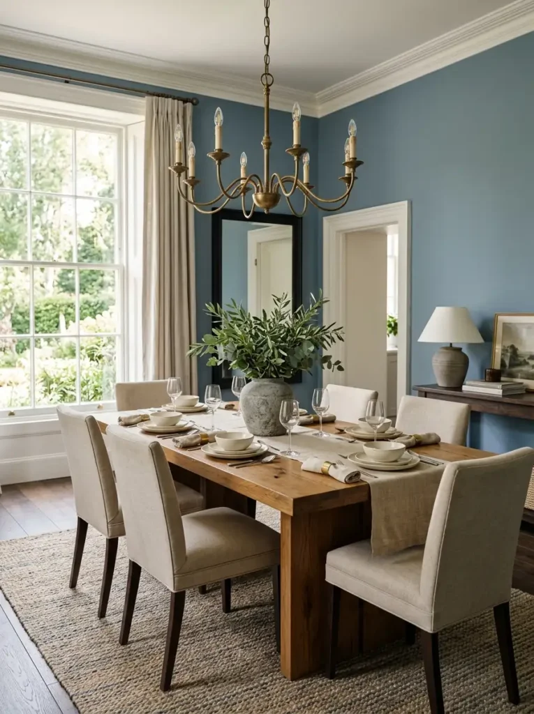 blue-and-beige-dining-room-with-elegant-contrast
