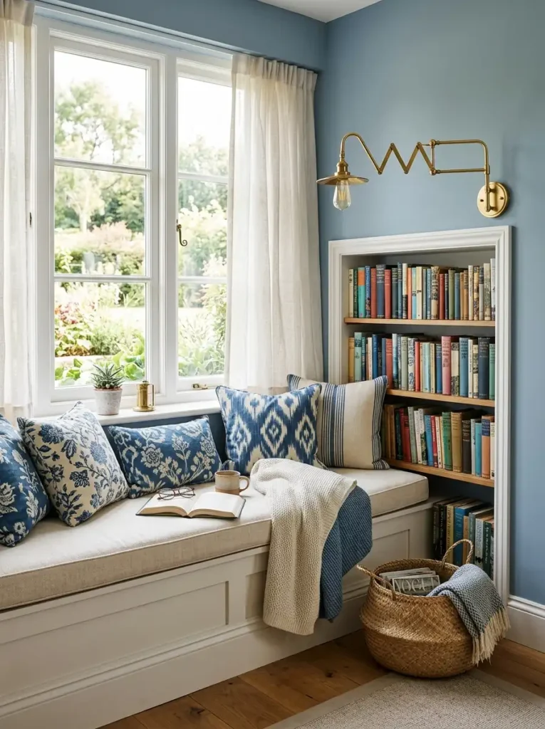 blue-reading-nook-with-a-cozy-window-seat