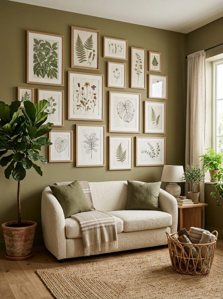 botanical-gallery-wall-for-a-natural-feel
