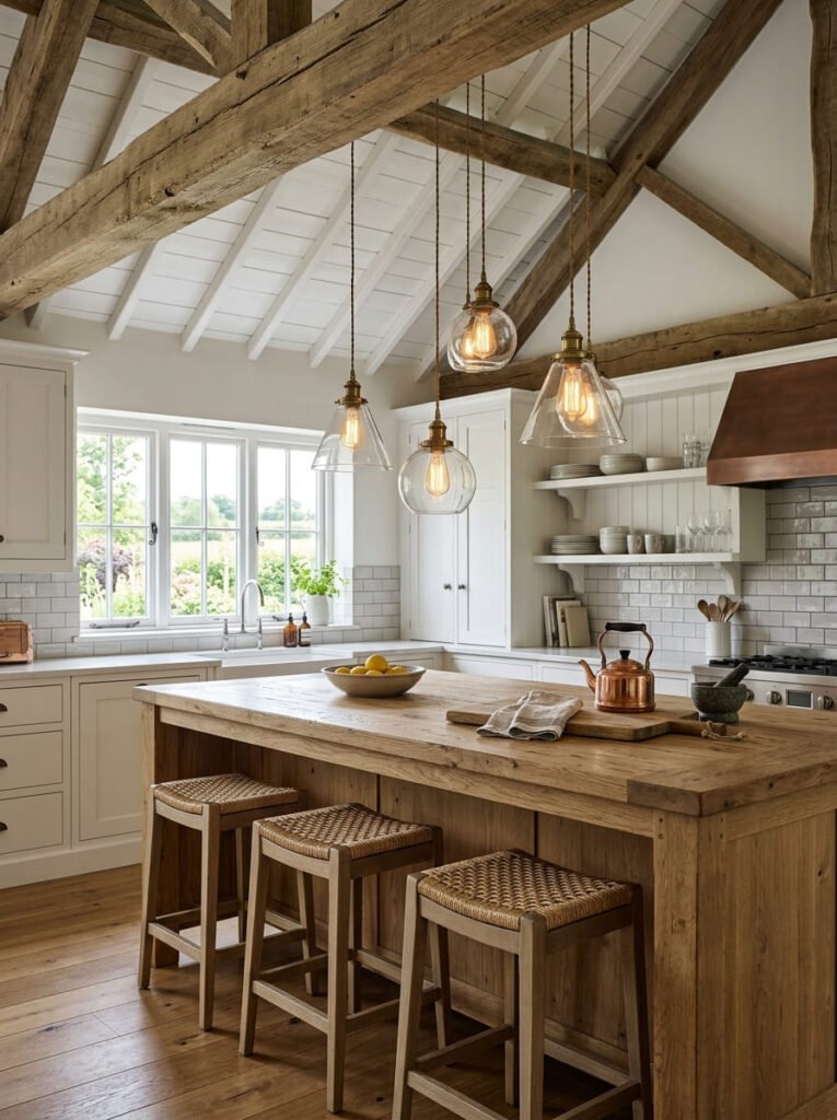 clustered-farmhouse-pendants-at-different-heights