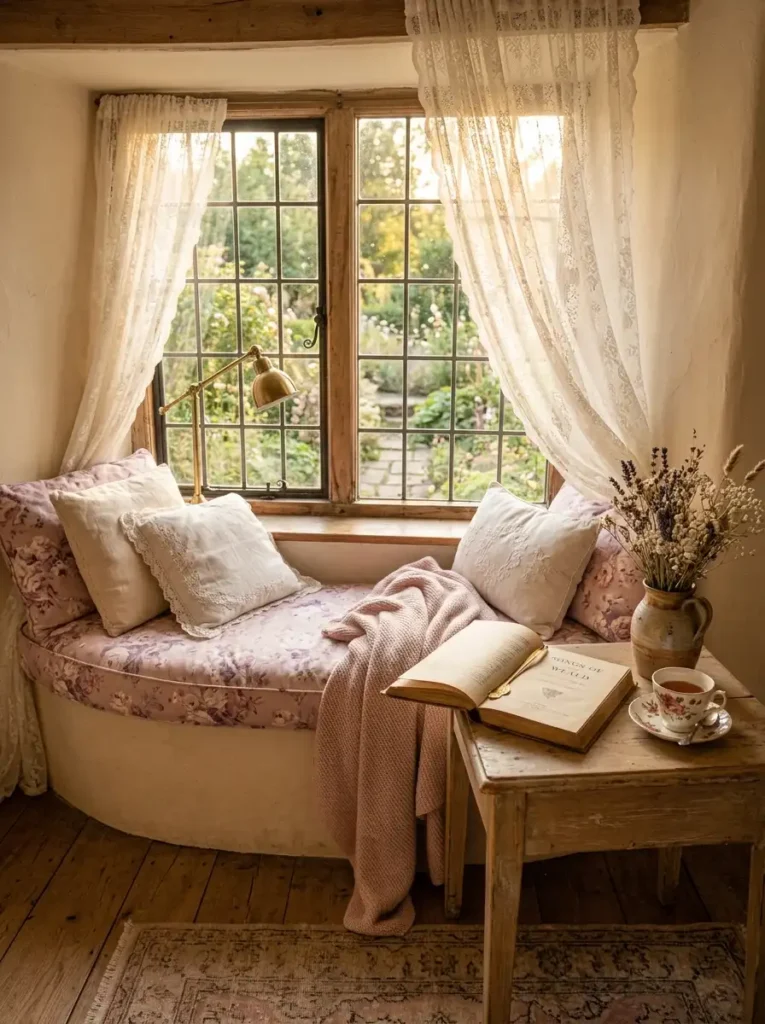 cottagecore-floral-window-seat