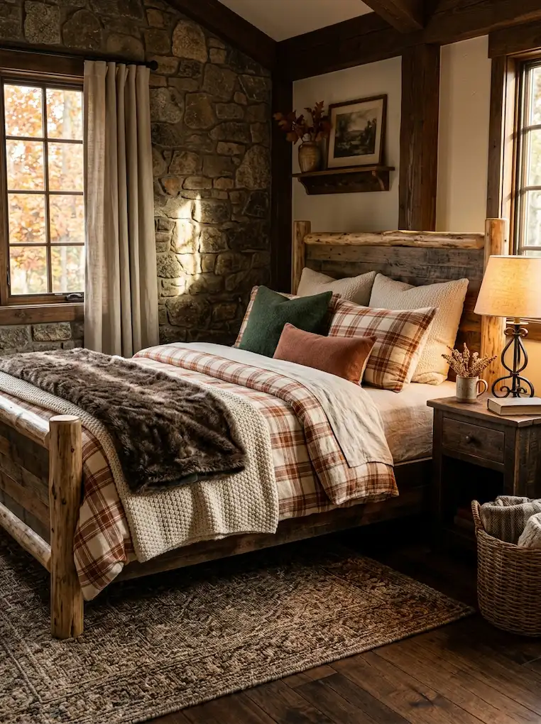 cozy-cabin-inspired-fall-bedroom