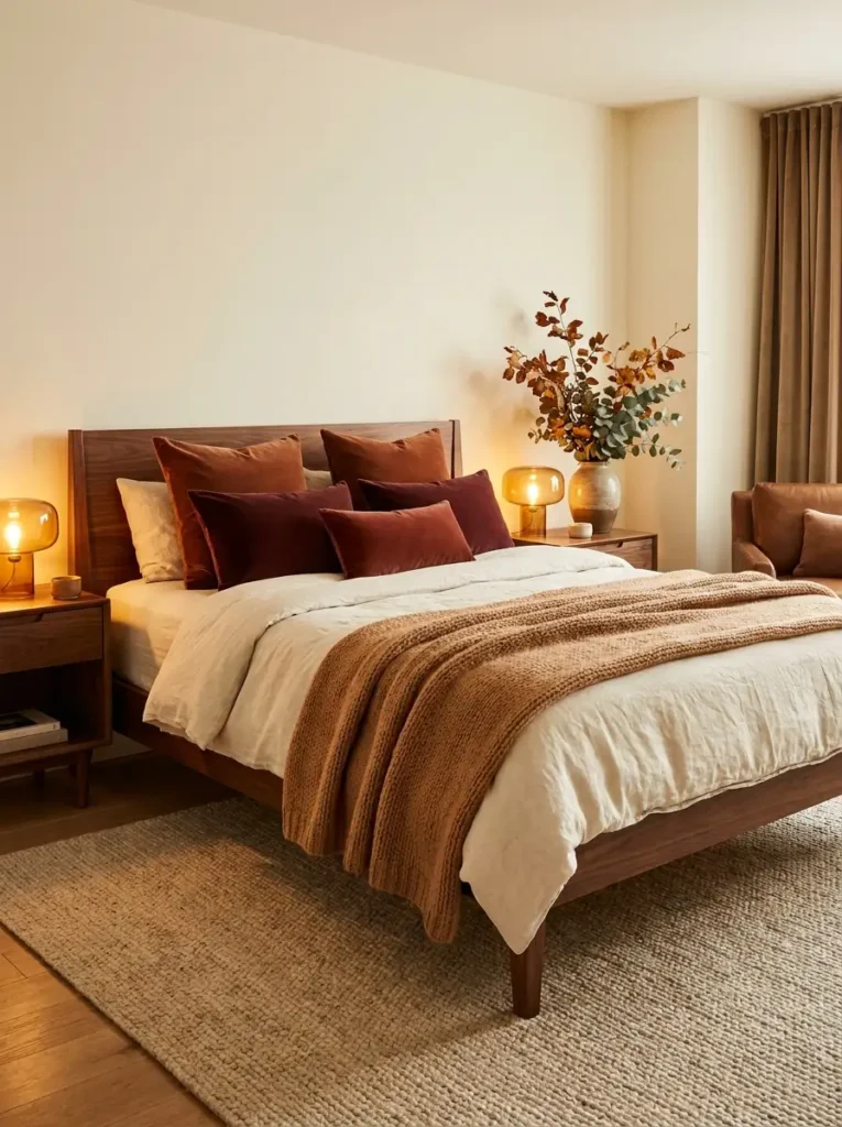 cozy-fall-bedroom-with-velvet-accents
