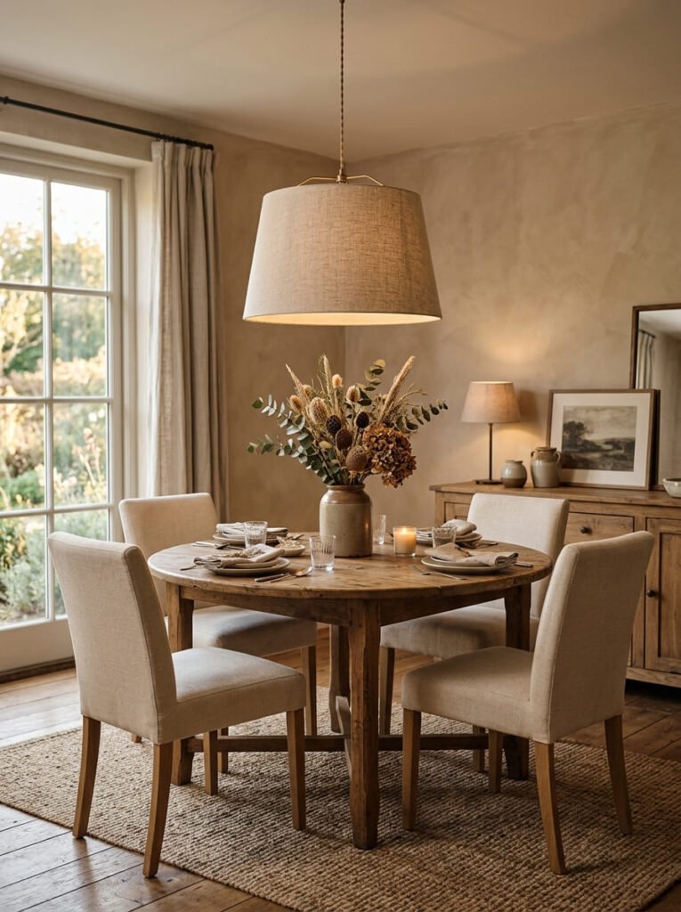 farmhouse-pendant-with-natural-linen-shade