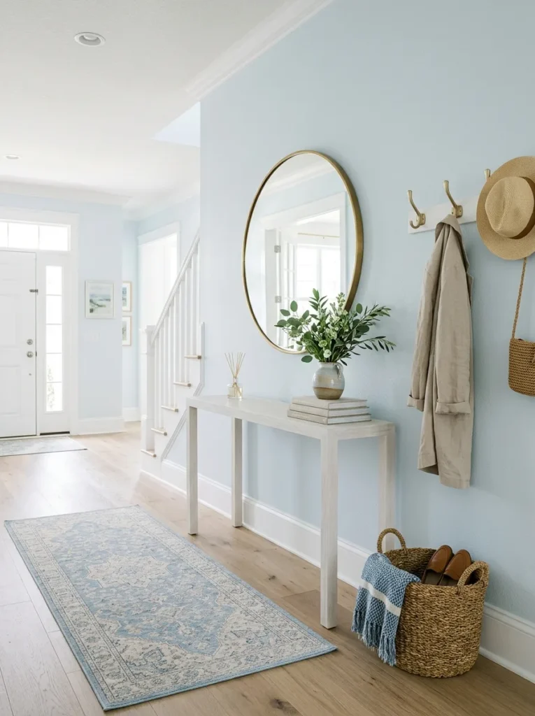 icy-blue-entryway-with-a-fresh-feel