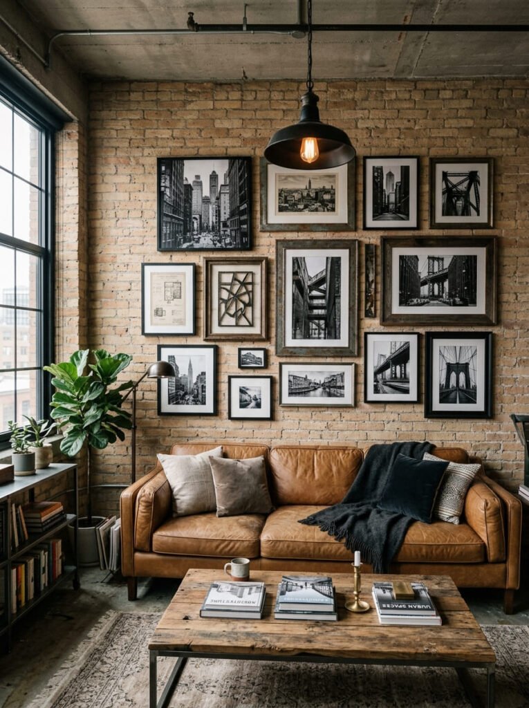 industrial-inspired-gallery-wall-for-a-bold-look