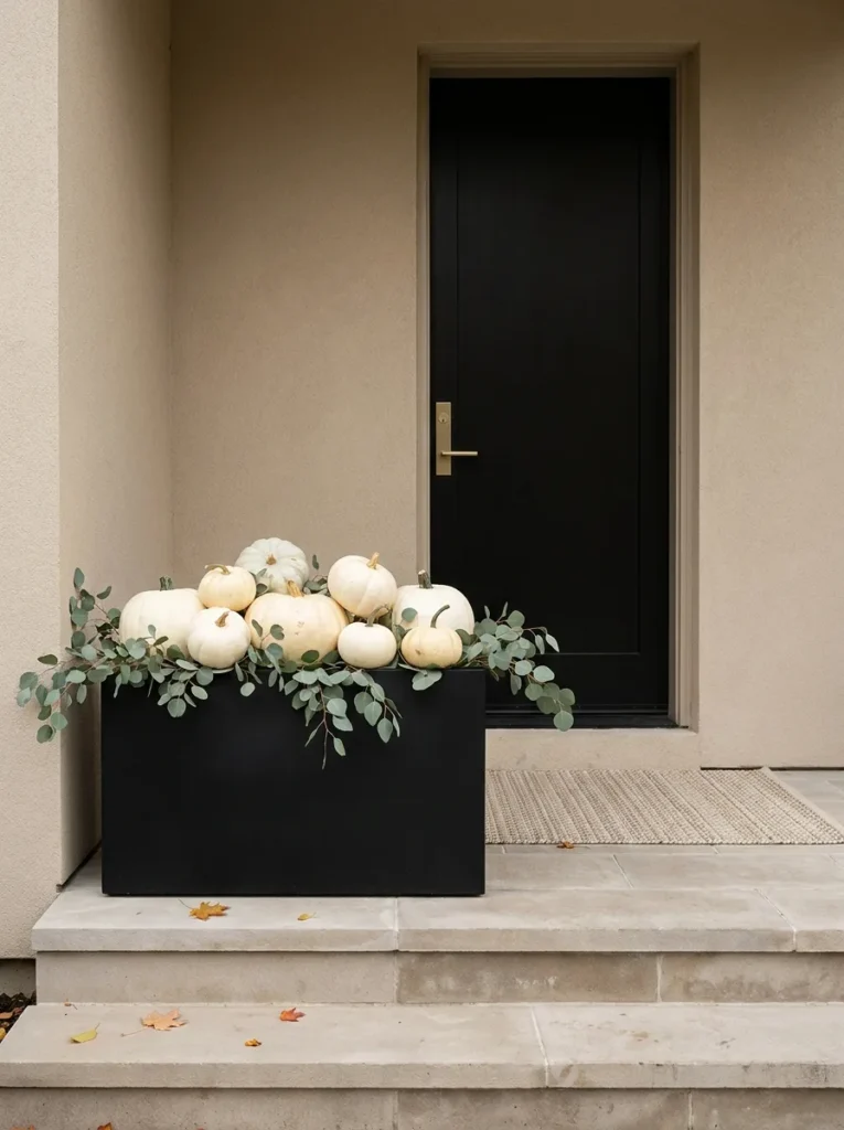 matte-black-planter-with-white-pumpkins