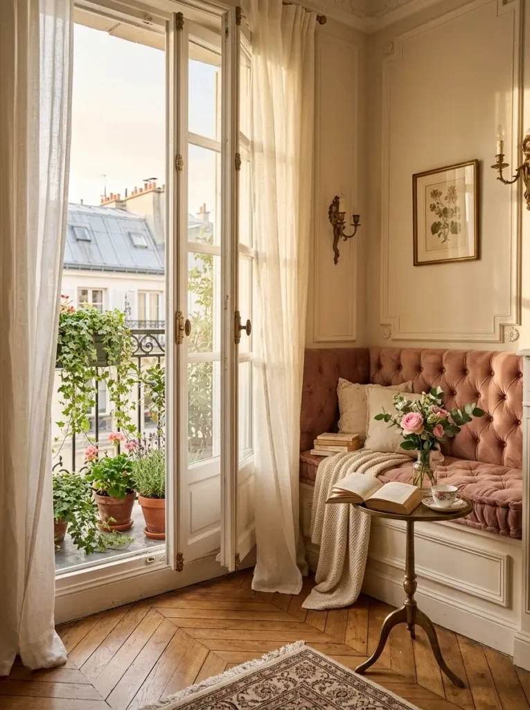 romantic-french-window-reading-nook