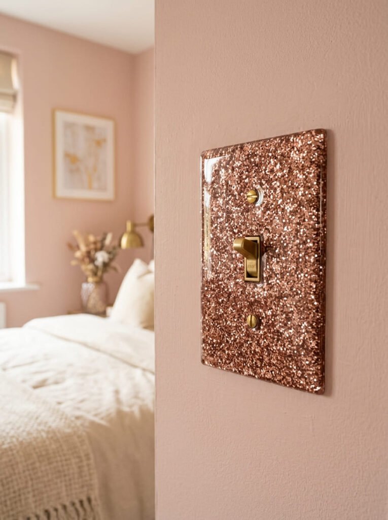 rose-gold-glitter-switch-cover