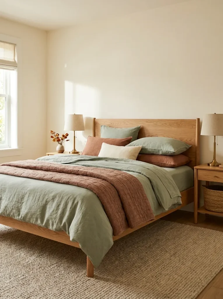 sage-green-and-rust-fall-bedroom