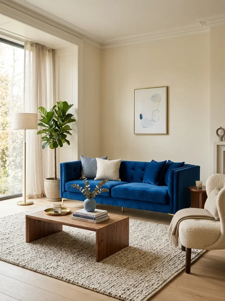 sapphire-blue-accent-furniture-in-a-neutral-room