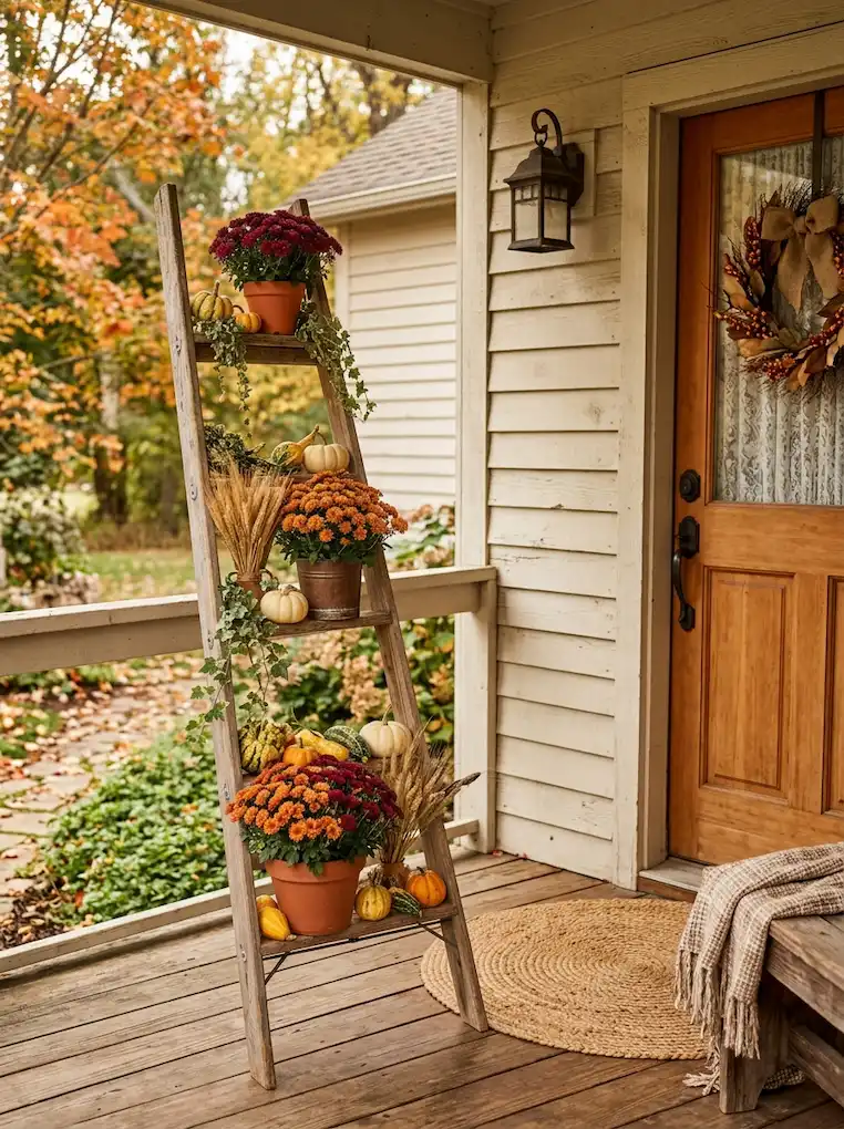 tiered-ladder-planter-display