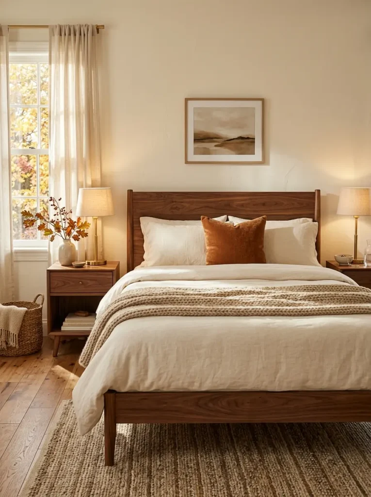 warm-wood-and-cream-fall-bedroom