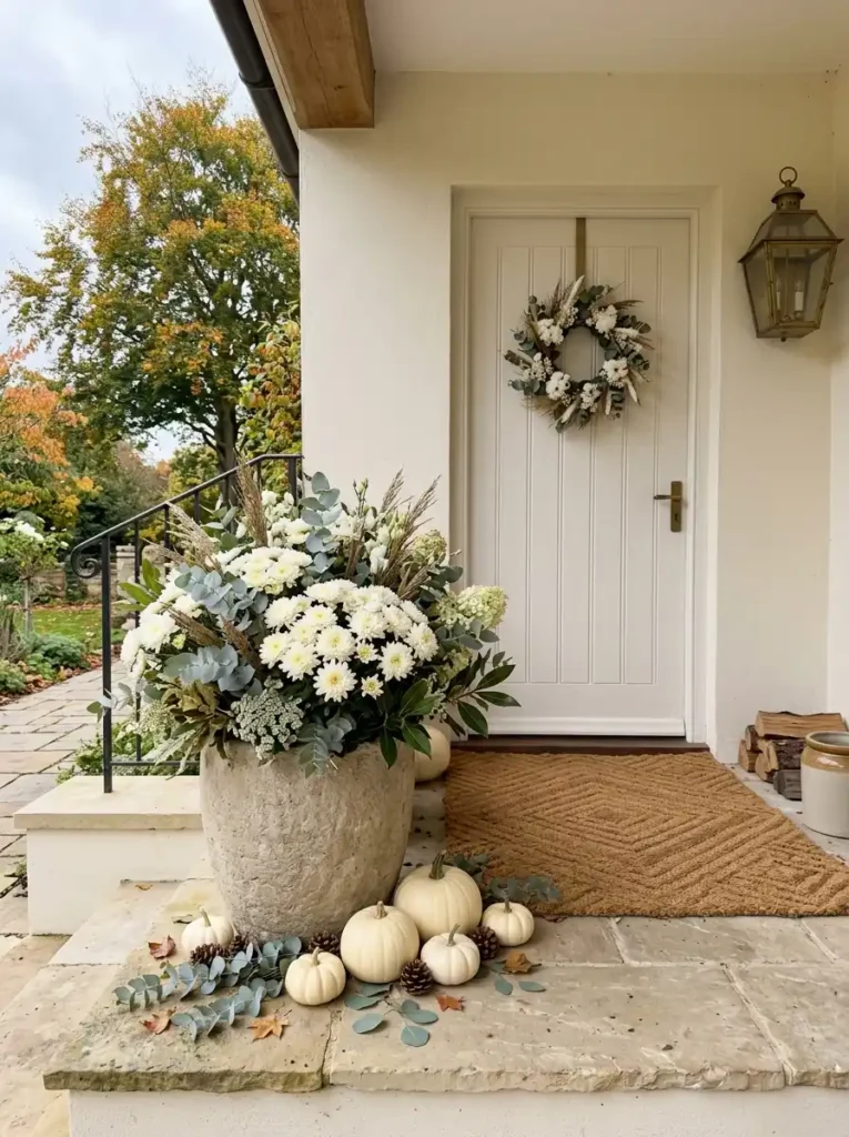 white-mum-and-eucalyptus-planter